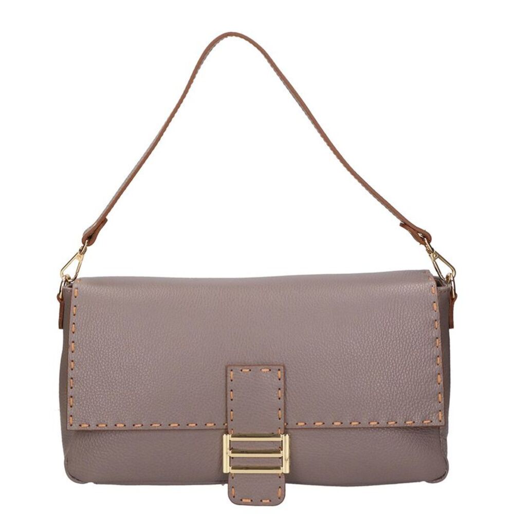Chiara Ferretti Leather Shoulder Bag, Grey